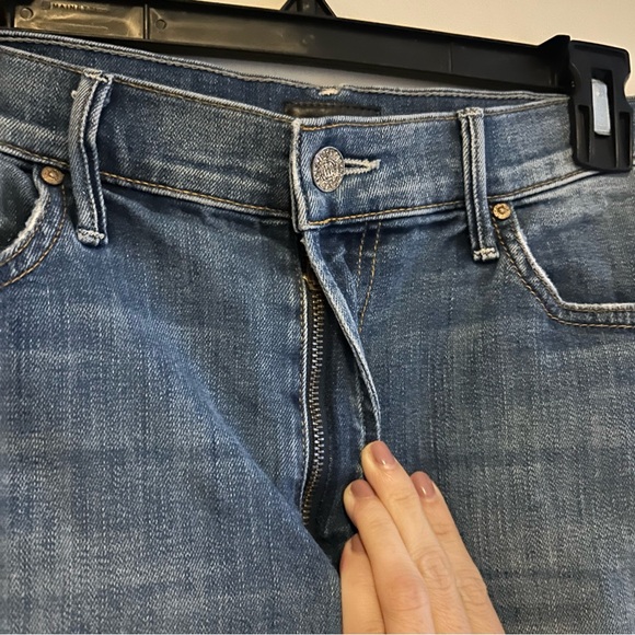 Mother Jeans Insider Crop Step Fray Not Rough Enough Blue Denim Women's Size 30 - Picture 7 of 15